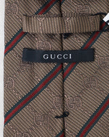 Gucci Striped Monogram Tie
