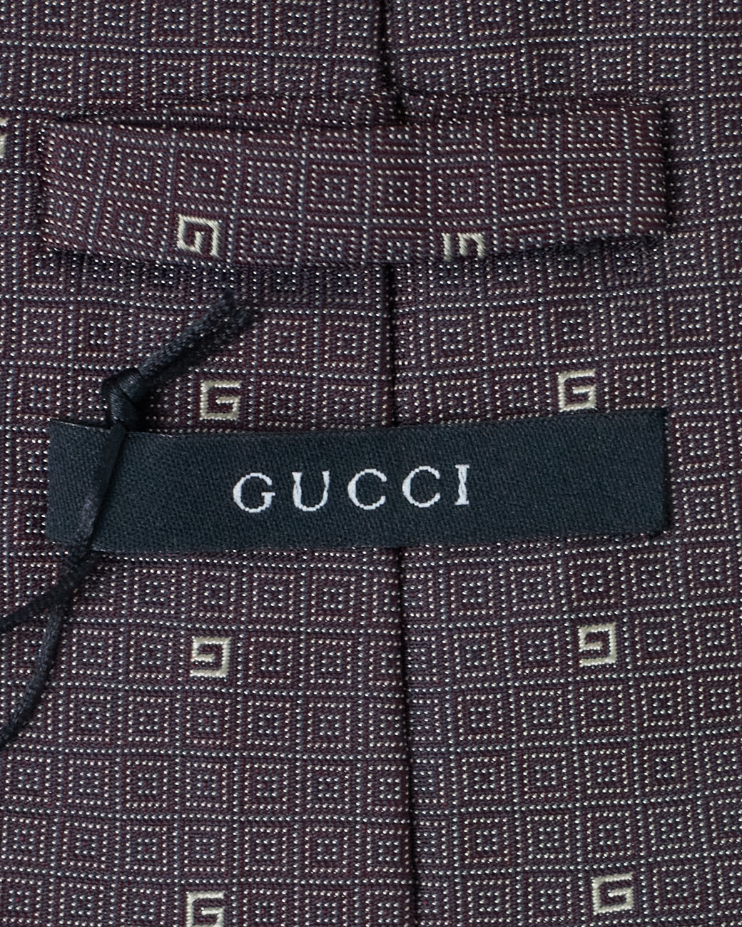 Cravate Gucci Monogramme GG Marron Et Rouge 