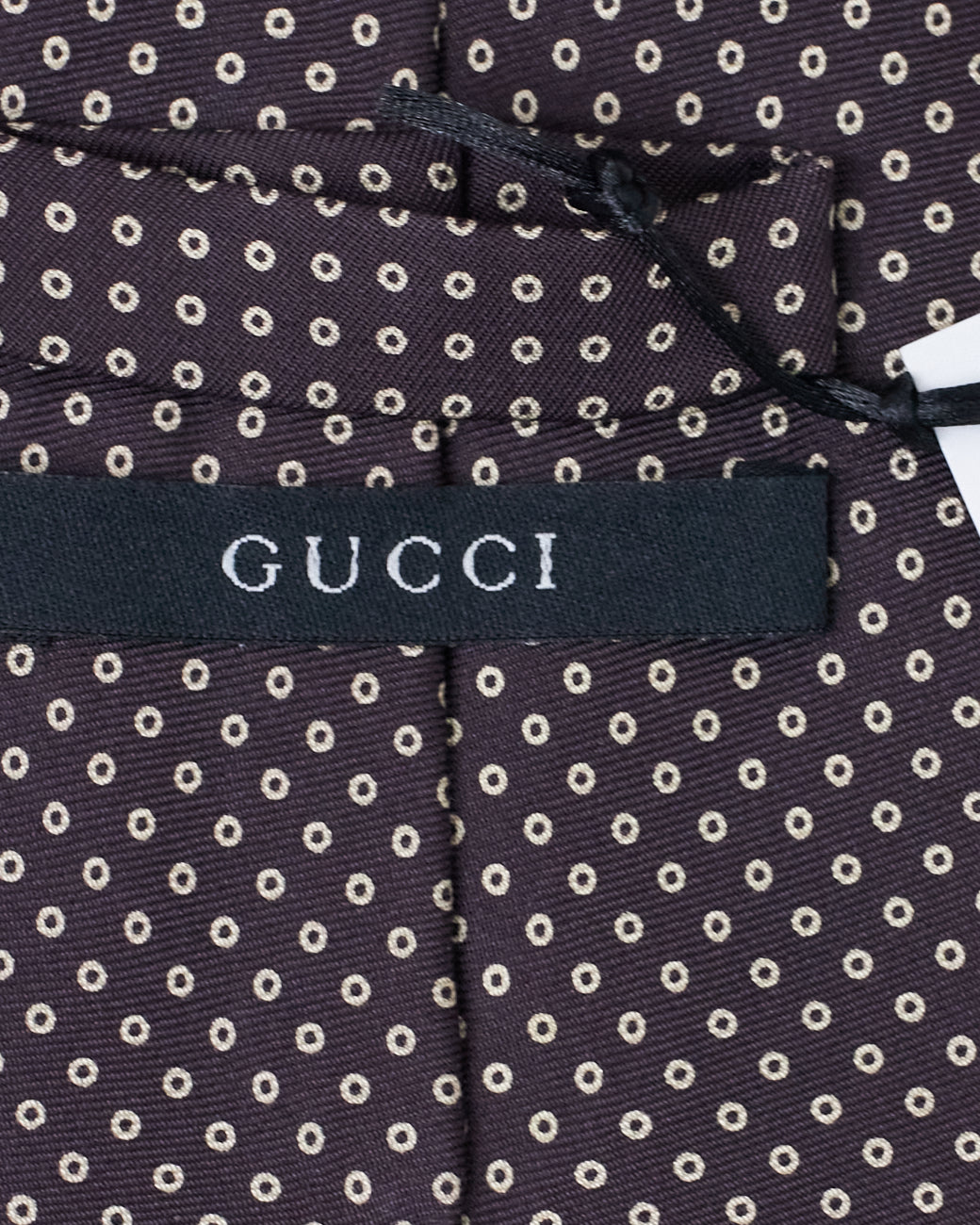 Gravata de bolinhas roxas Gucci
