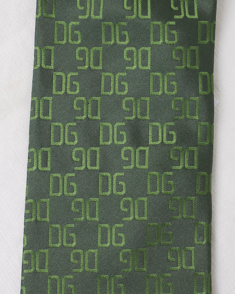 Dolce&Gabbana Green Monogram Tie
