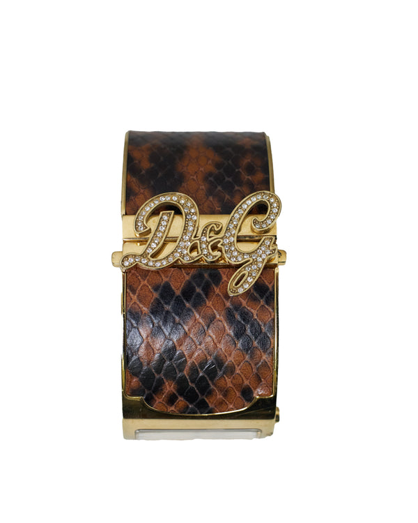 Relógio Dolce&amp;Gabbana com estampa de cobra