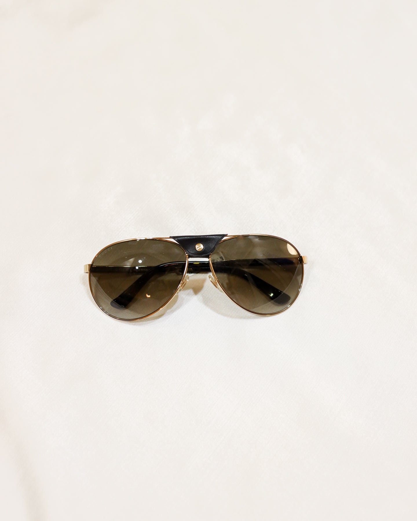 Gucci Gold Aviator Sunglasses - with box