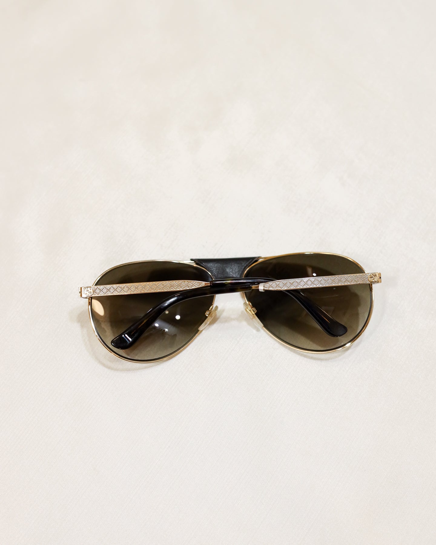 Gucci Gold Aviator Sunglasses - with box