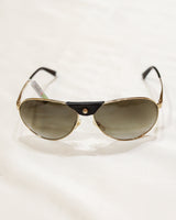 Gucci Gold Aviator Sunglasses - with box