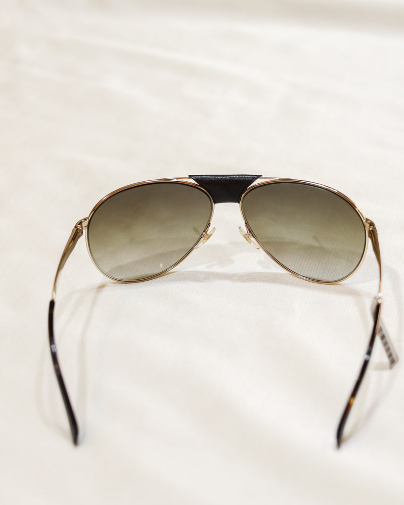 Gucci Gold Aviator Sunglasses - with box