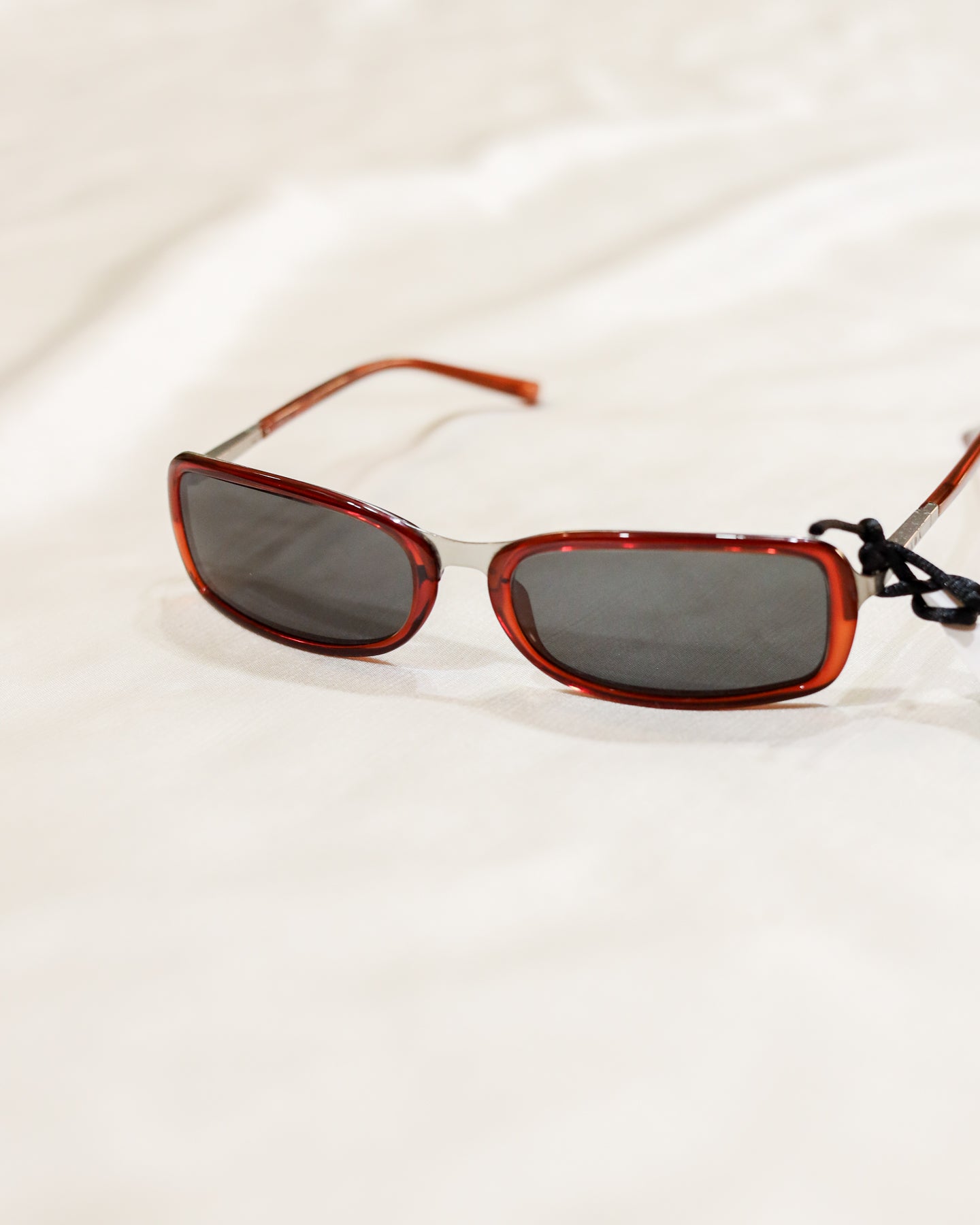 PRADA Vintage 1990 Designer Sunglasses in Red  - with box