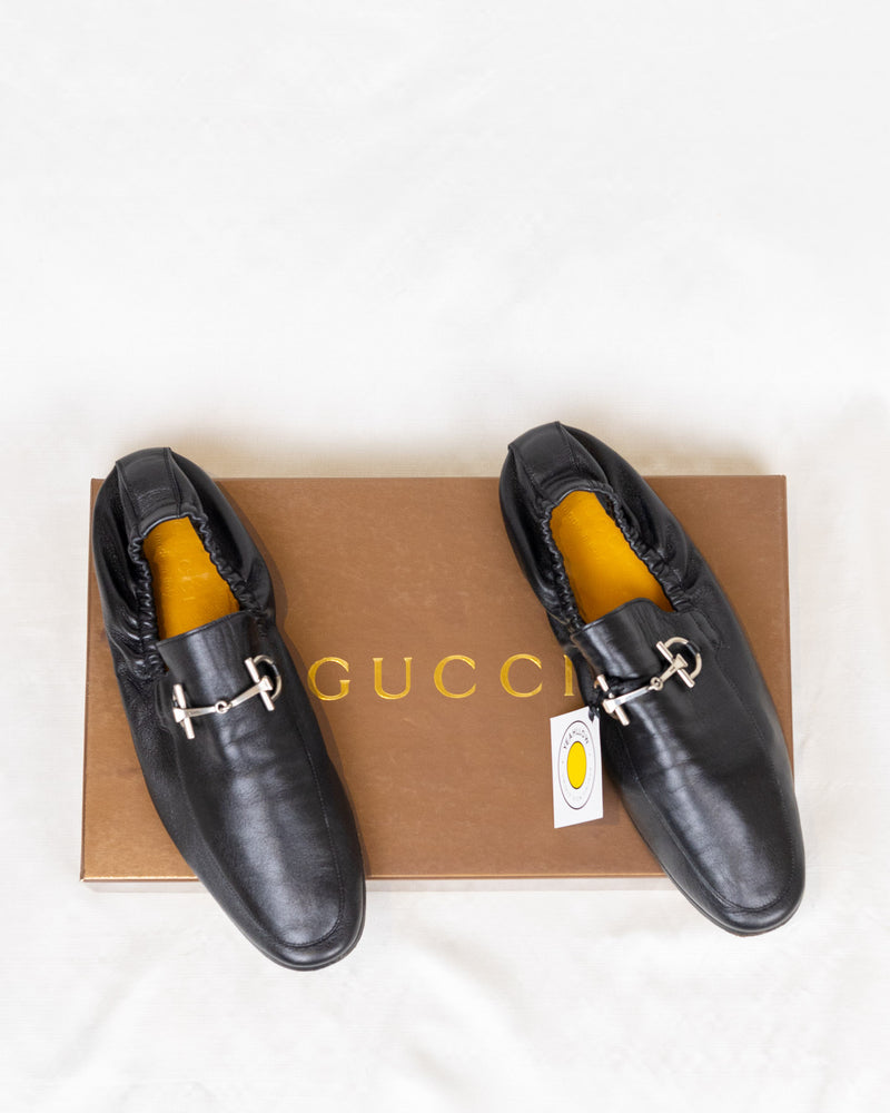 GUCCI LEATHER MOCASSINS WITH ELASTIC- WITH BOX - SIZE 39