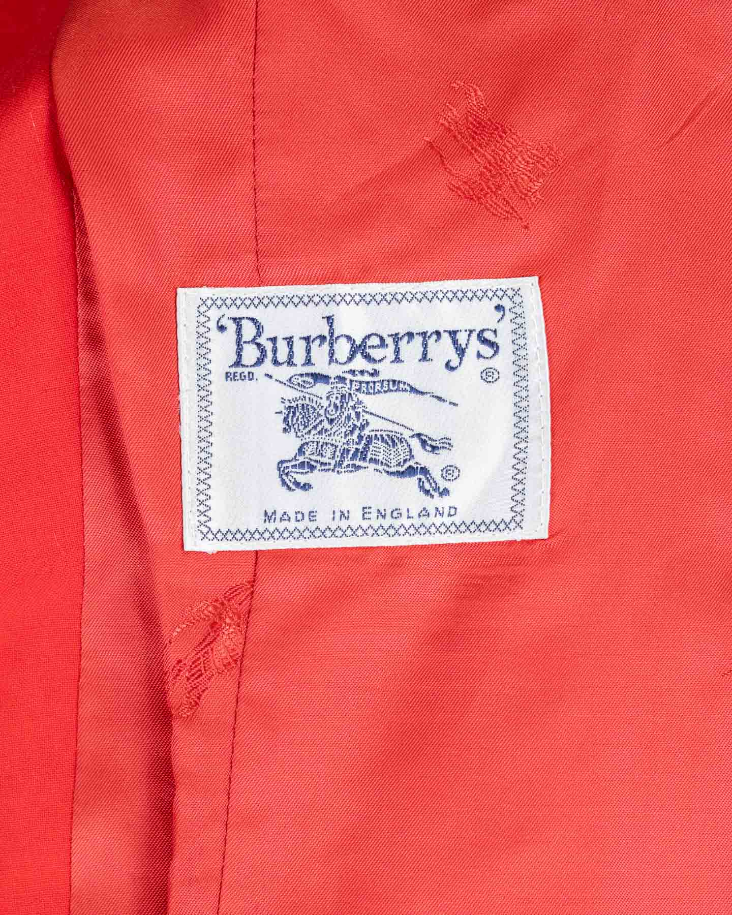 Burberry Vintage Blazer rouge à boutons dorés 