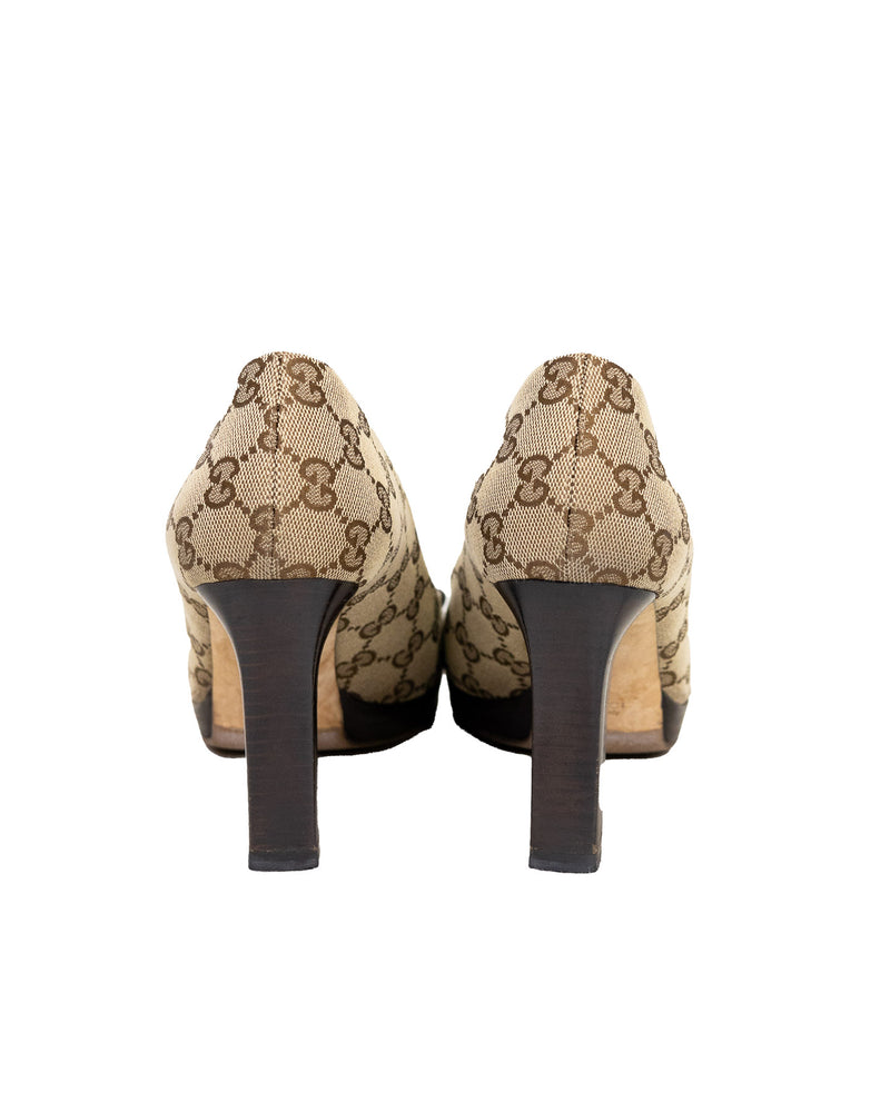 Gucci Monogram Heels Shoes Women's 38