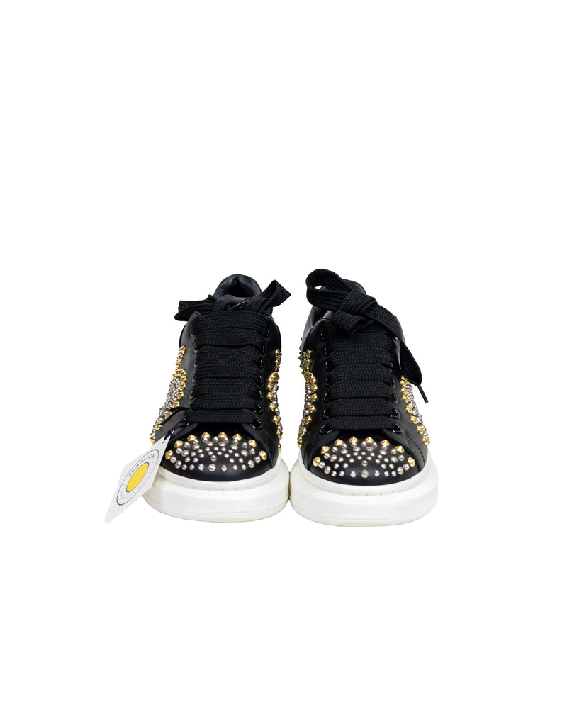 Alexander McQueen Oversized Spike-studded Black Sneakers with box - size 37