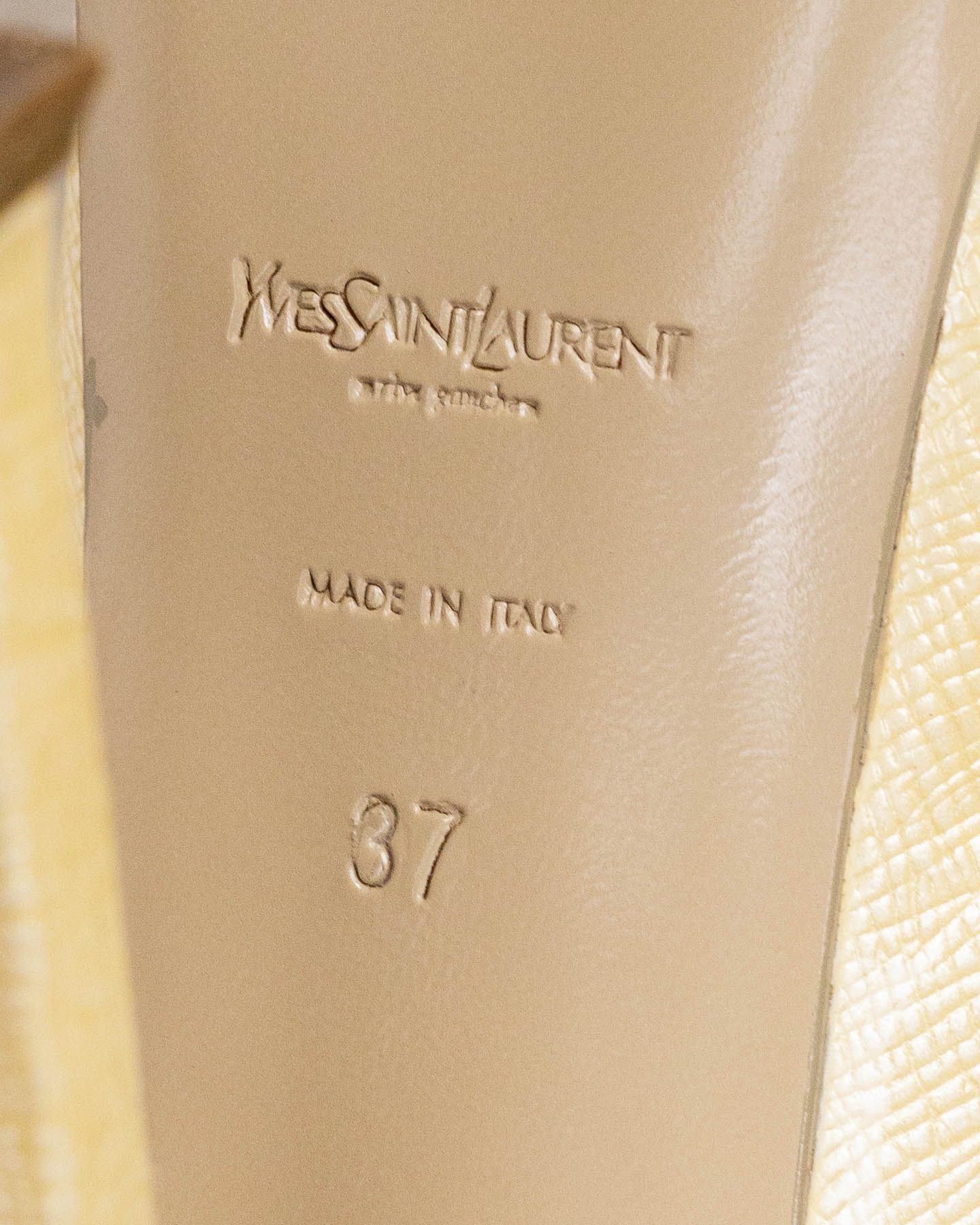 Yves Saint Laurent Tribtoo 105 Pump Shoes em bege - tamanho 37 com caixa