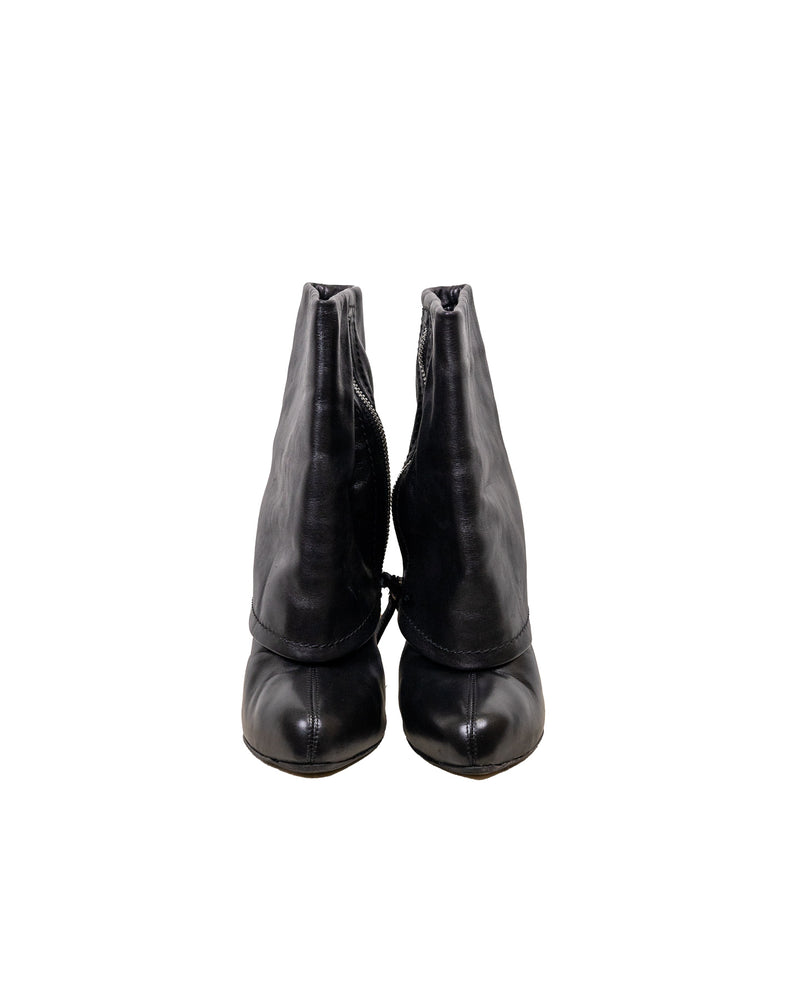 Giuseppe Zanotti Leather Boots With Zipper- Size 37