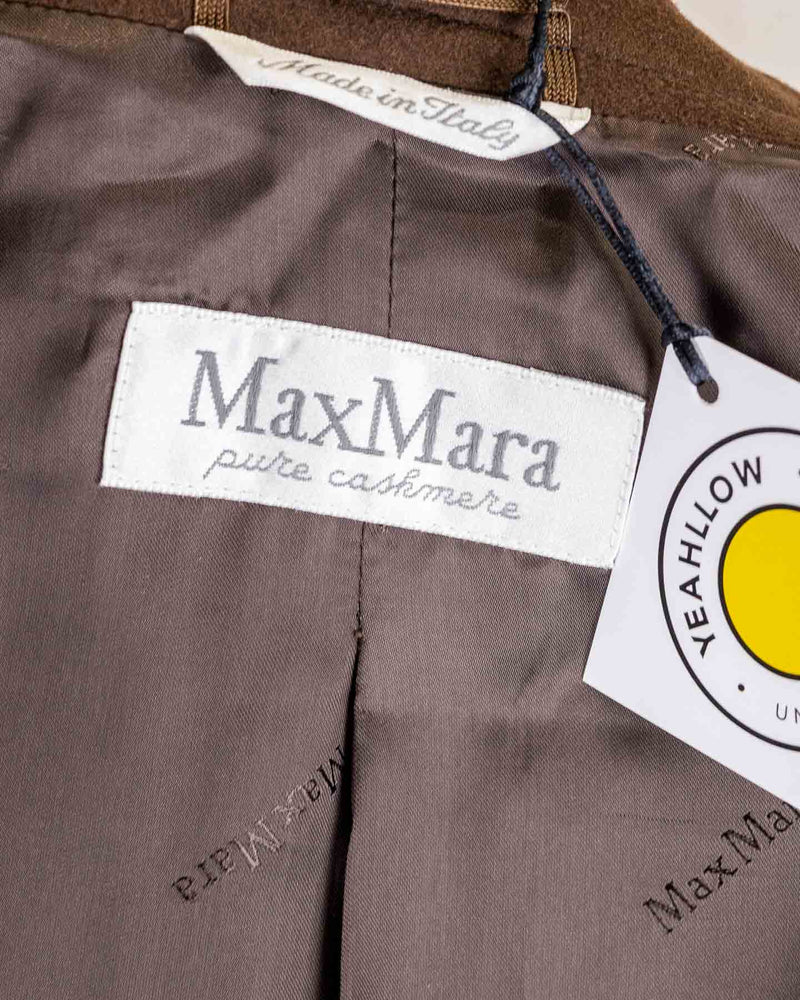 Max Mara 100% Cashmere Blazer In Brown
