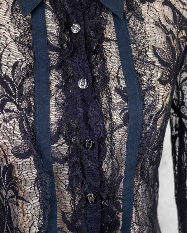 Dolce&Gabbana Lace Shirt In Black