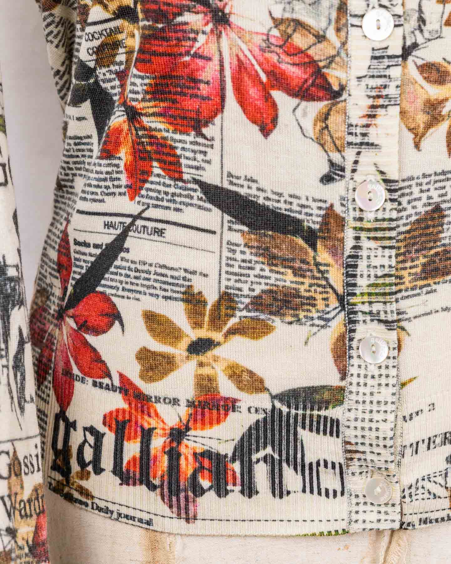 Cardigan de journal John Galliano 