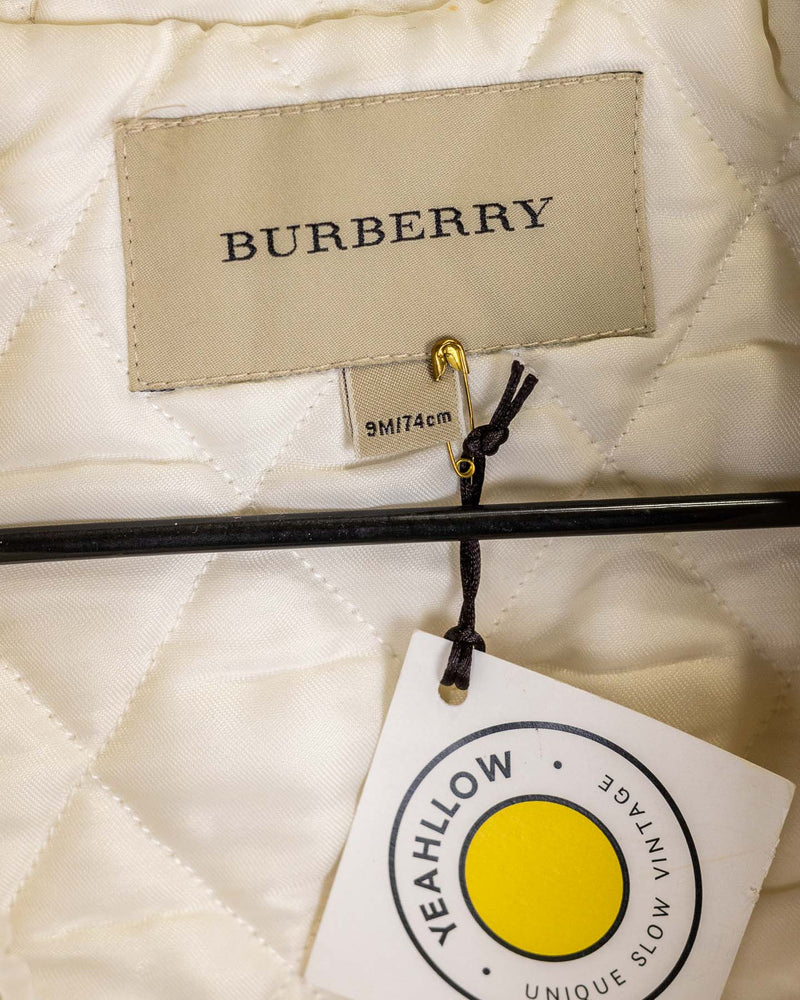 Jaqueta Burberry com cinto monograma e pele 