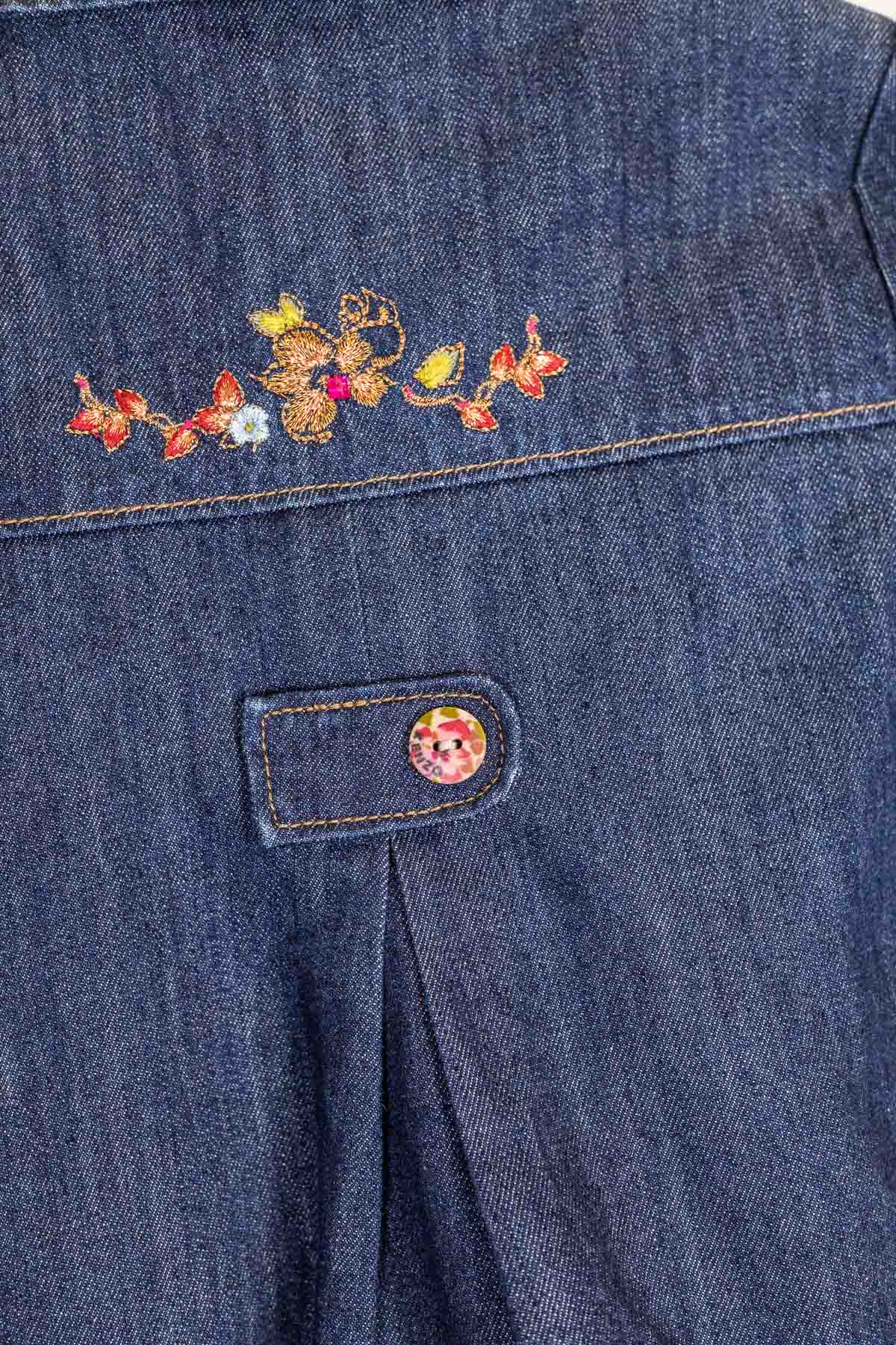 Jaqueta jeans Kenzo com bordado floral 