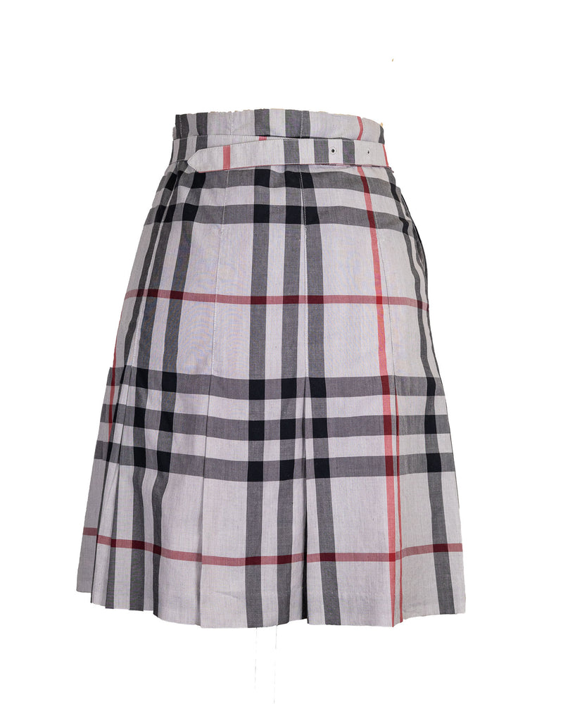 Burberry Monogram Skirt With Belt