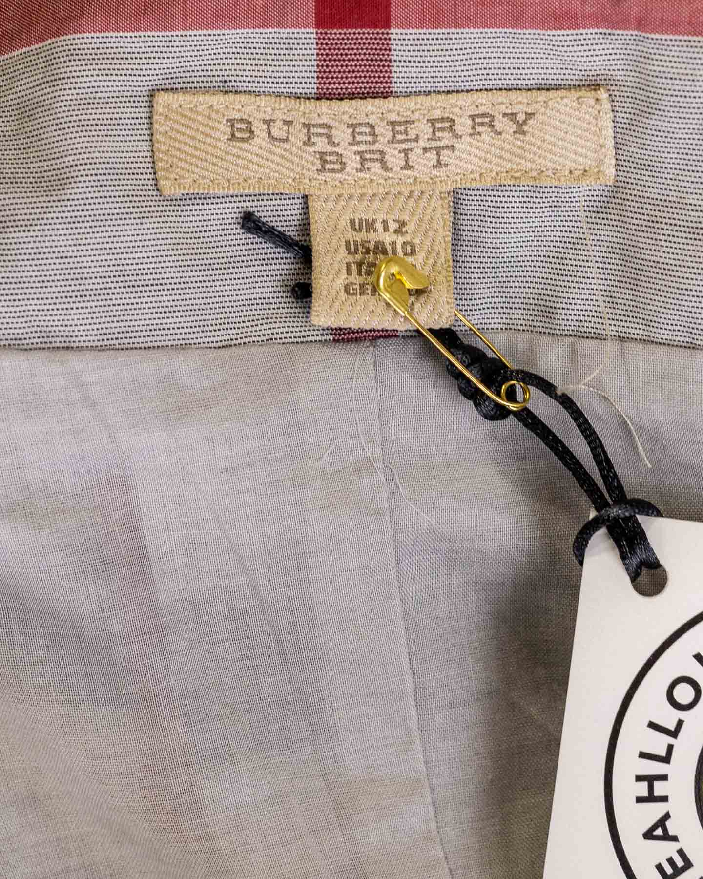 Jupe monogramme Burberry avec ceinture 