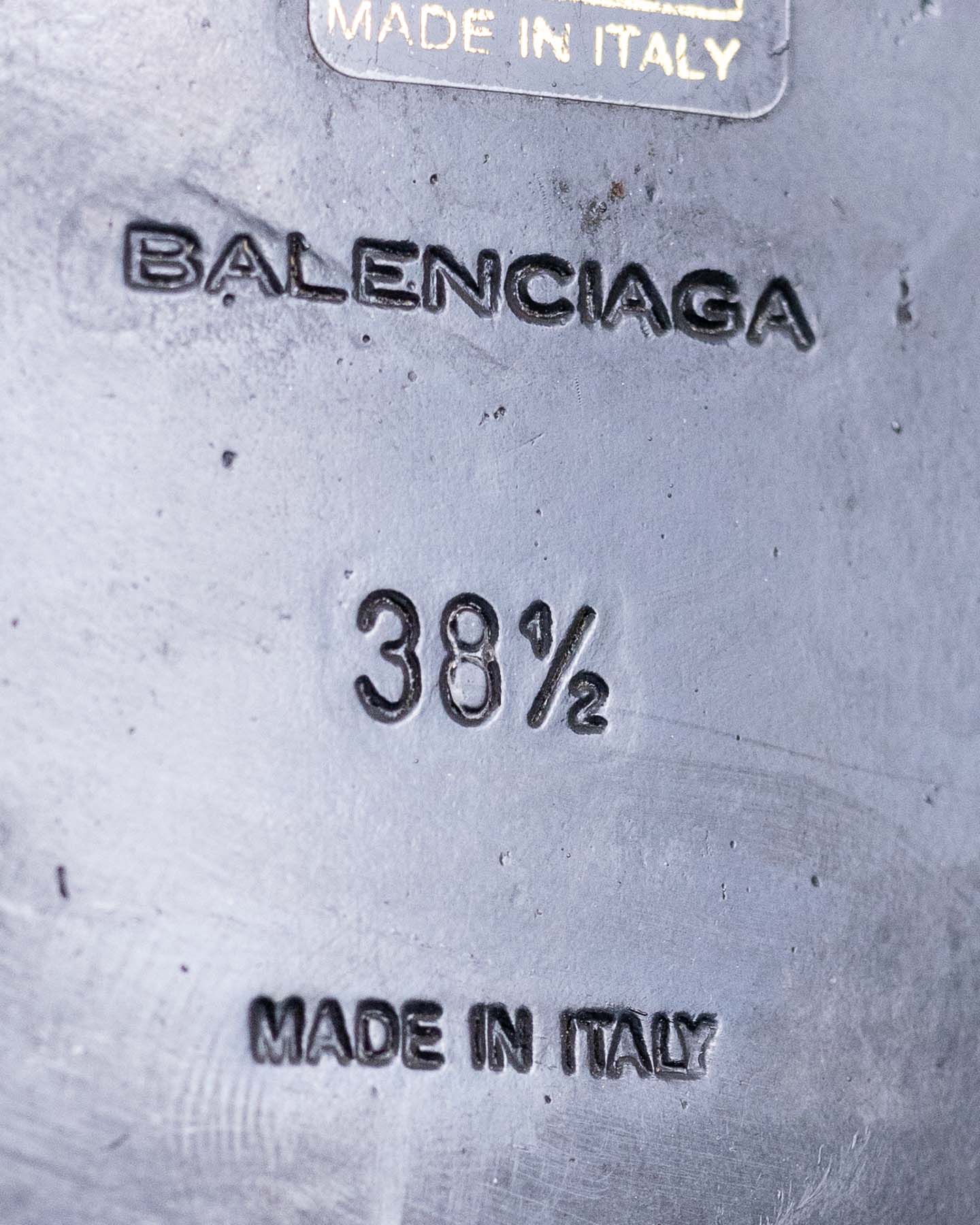 Bottes en cuir Balenciaga avec détail en métal - Taille 38,5 