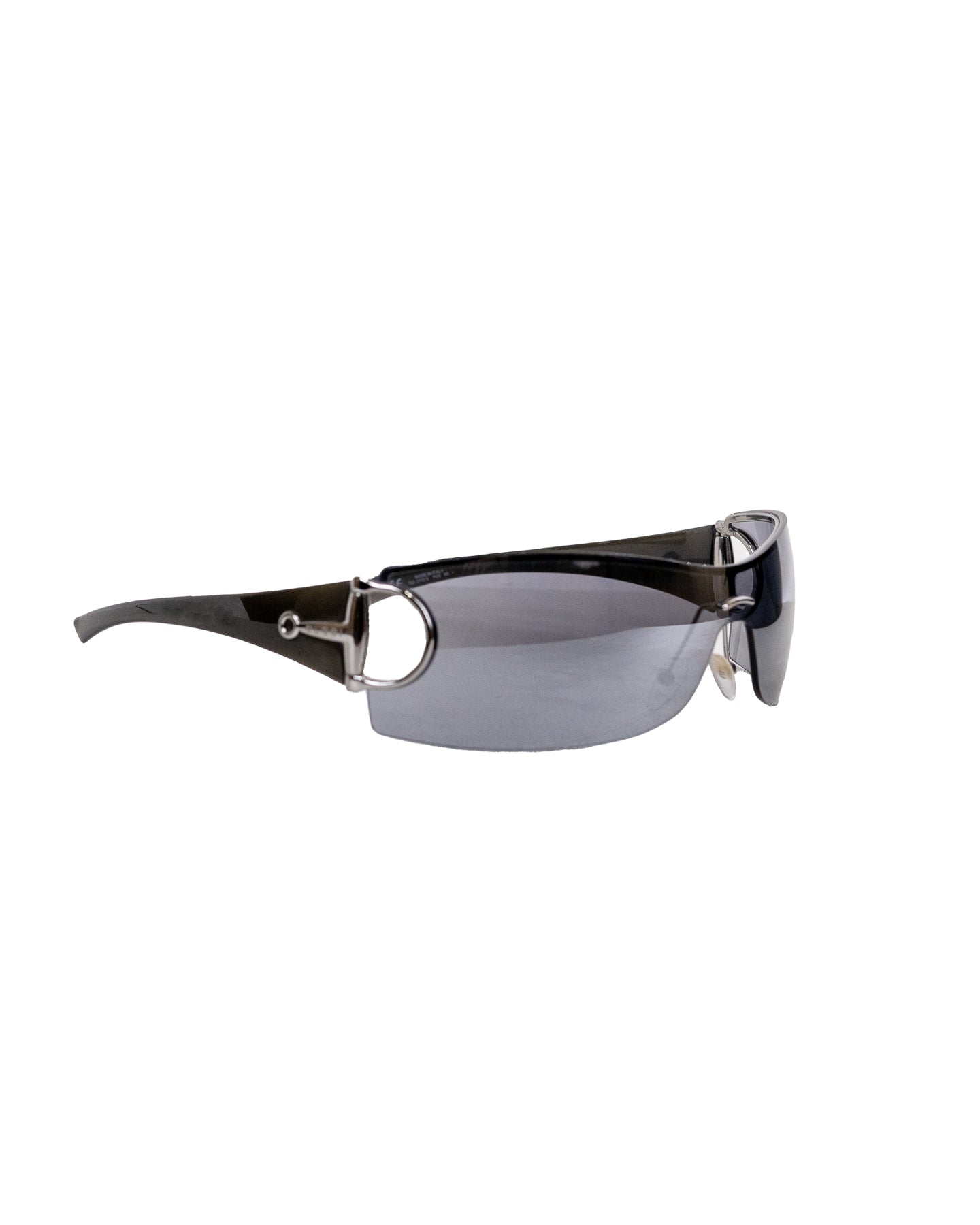 Óculos de sol Gucci Shield com lente espelhada - com caixa original 