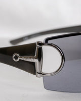 Gucci Shield Sunglasses Mirror Lens-With Original Box