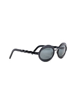 Yves Saint Laurent Round Frames Black Sunglasses