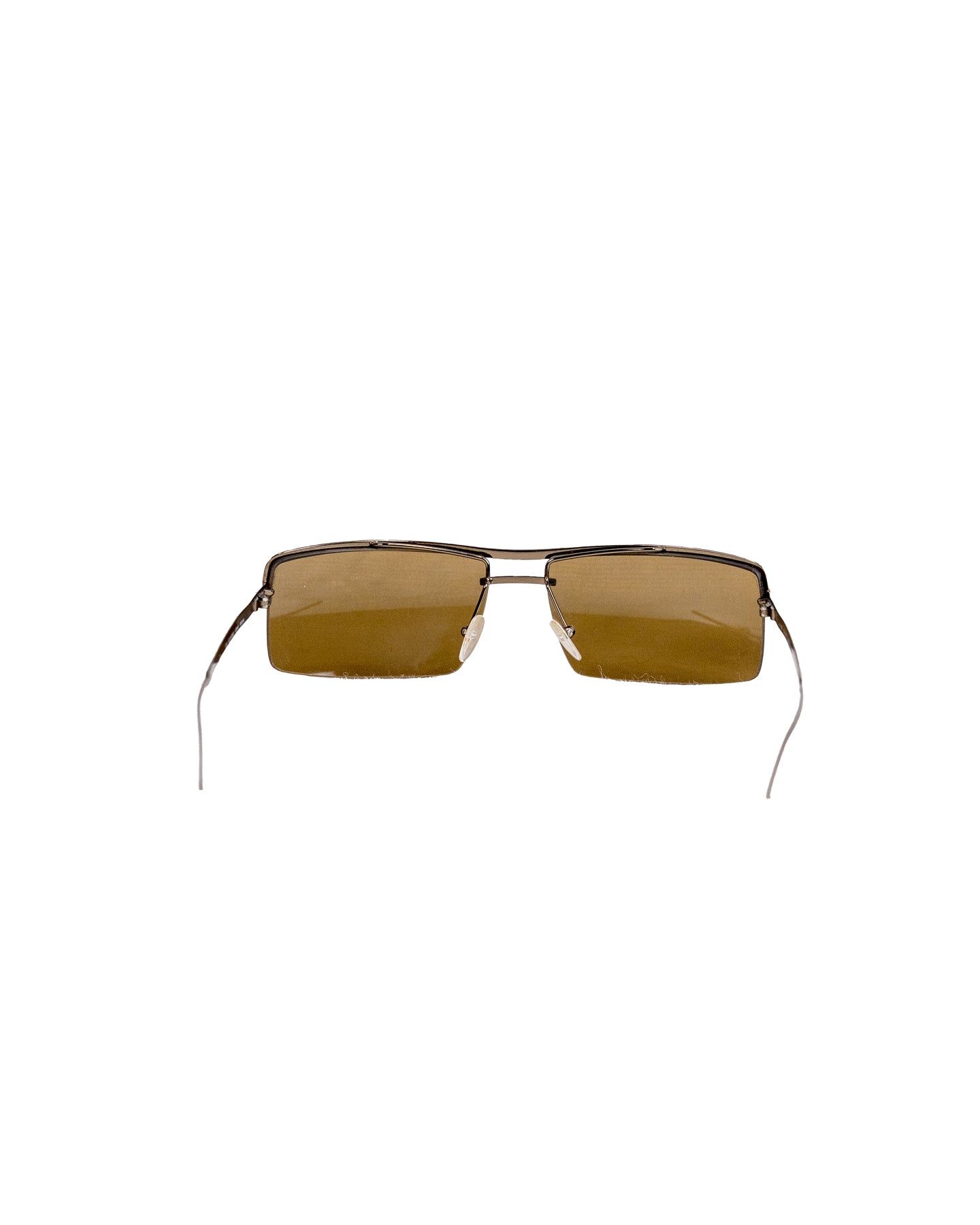 Lunettes de soleil rectangulaires marron Gucci - Avec boîte d'origine 