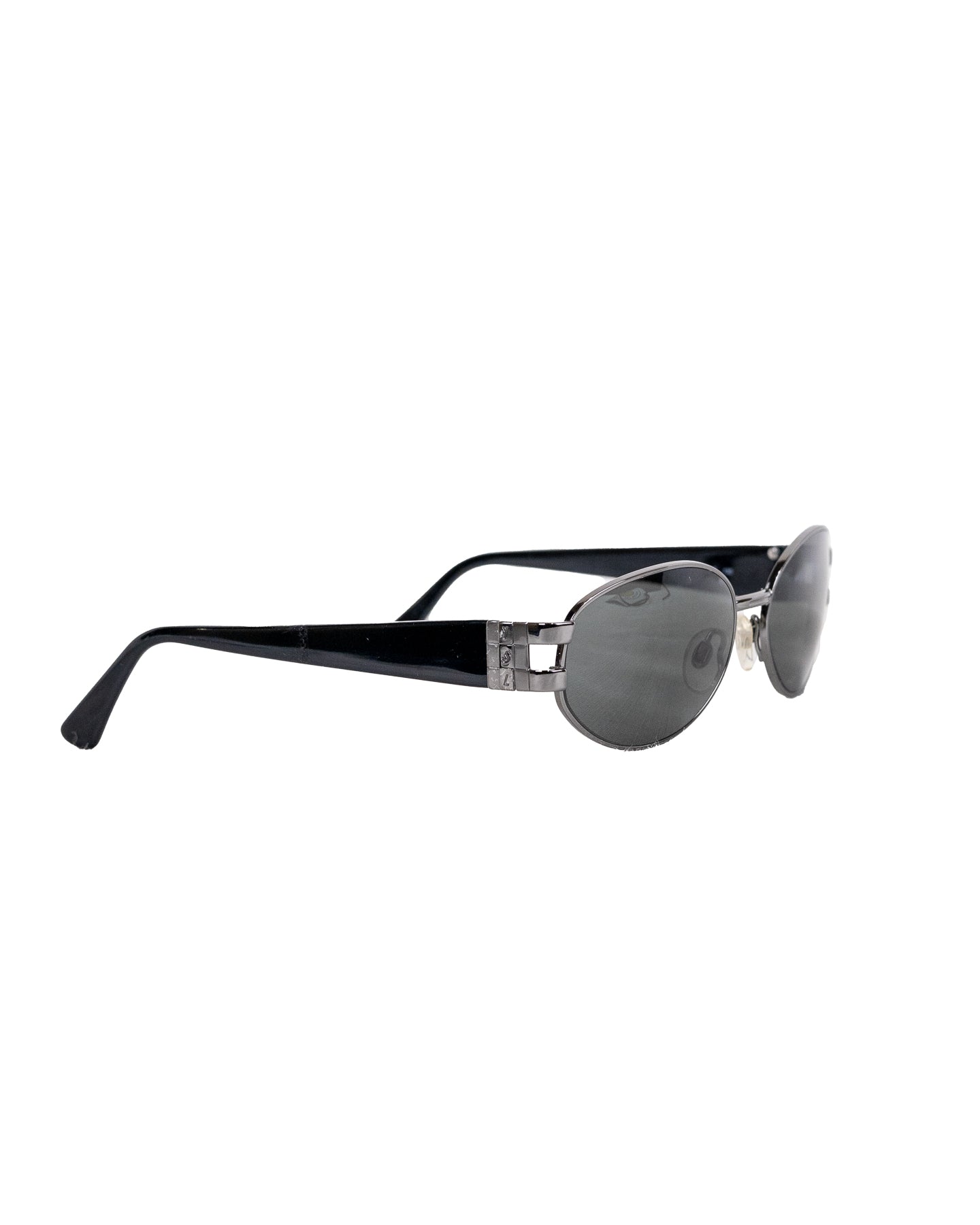 Óculos de sol preto Yves Saint Laurent armação oval 