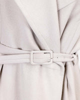 Burberry Wool Coat With Belt In Grey
