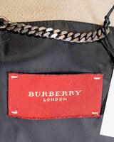 Burberry Wool Coat With Belt In Grey
