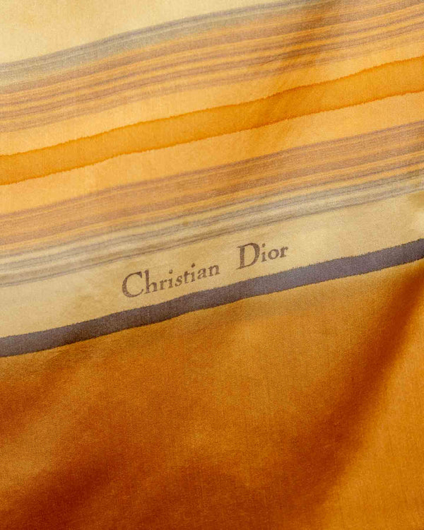 Echarpe Christian Dior Marrom com Listras 