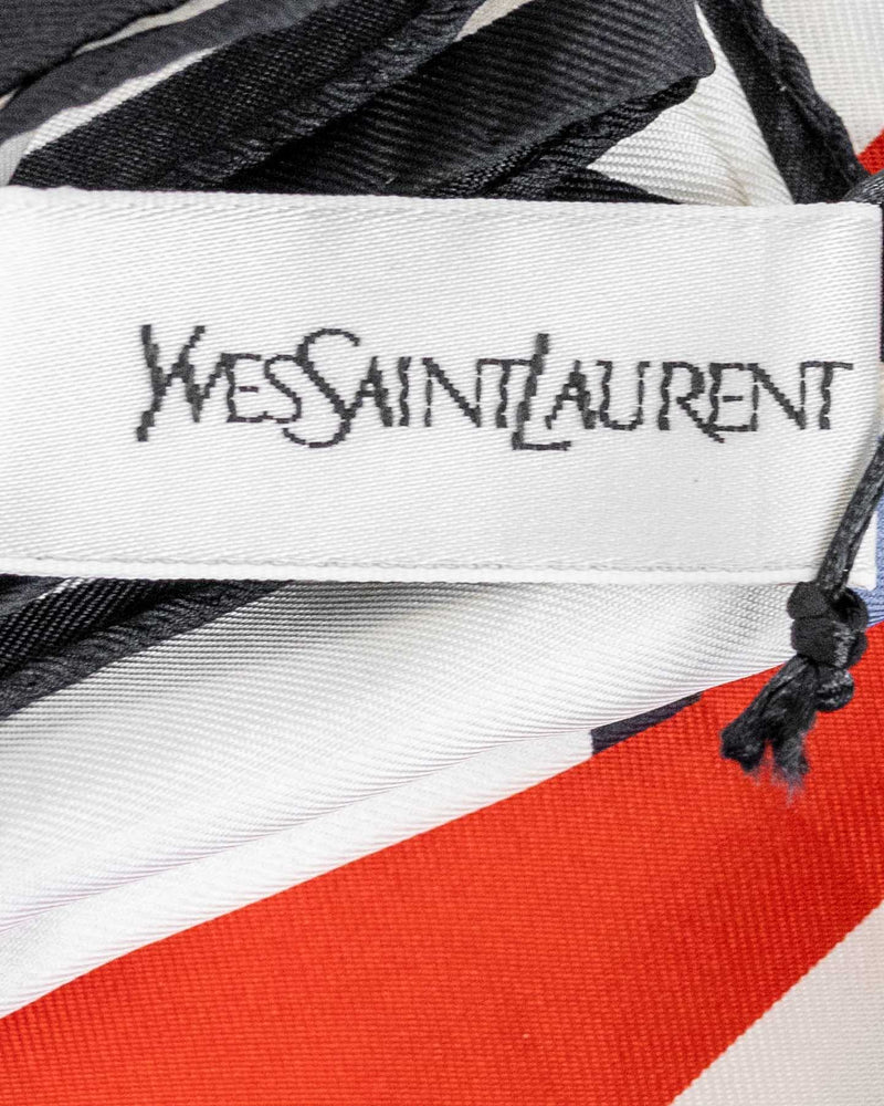 Yves Saint Laurent France 98 Scarf In Silk