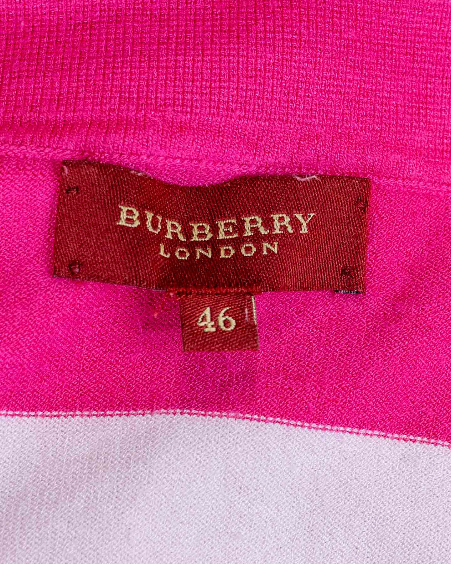 Polo à carreaux Burberry rose et blanc