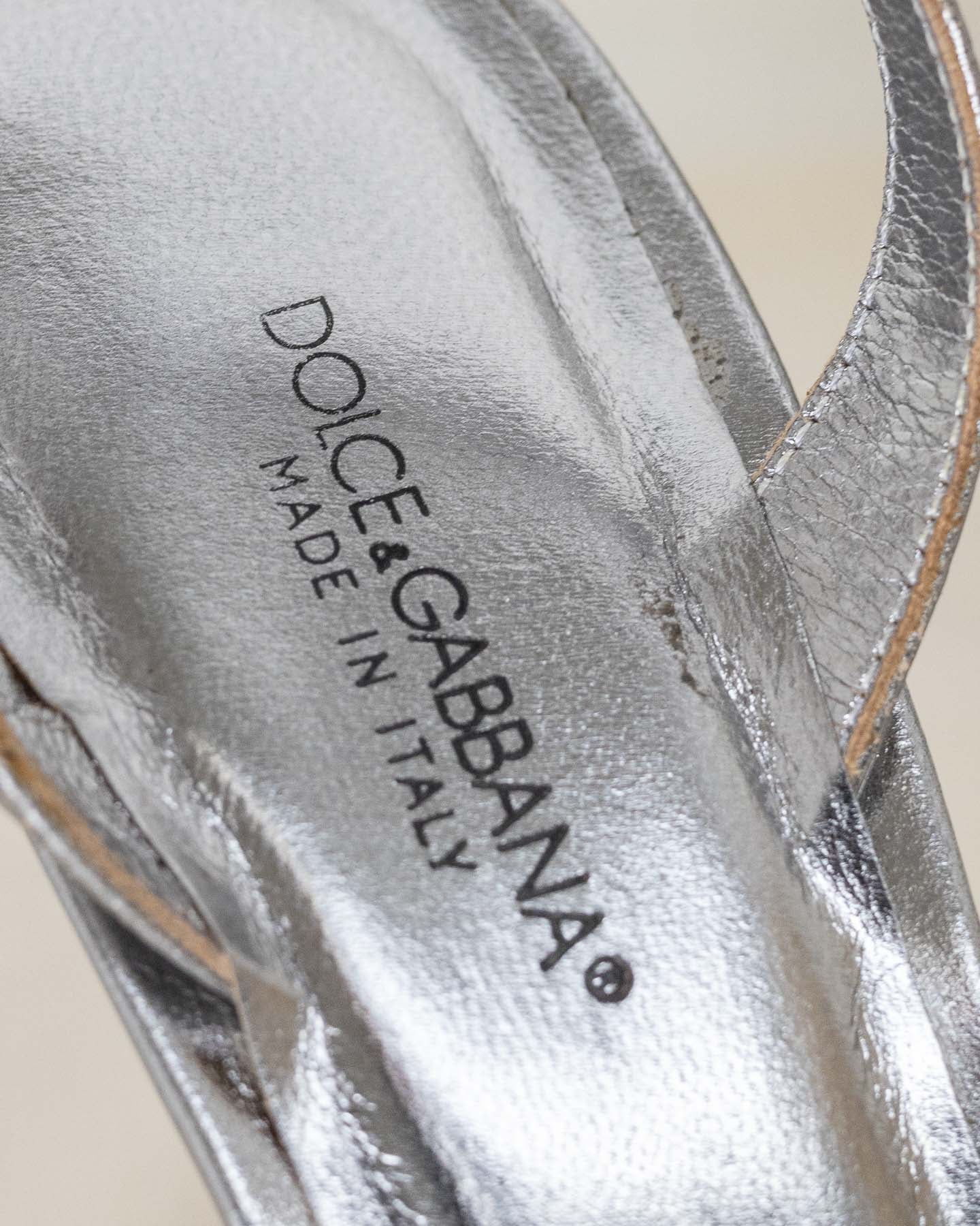 Escarpins argentés Dolce&amp;Gabbana - pointure 39,5 