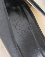Gucci Black Heels With Horsebit Detail with box - size 38.5