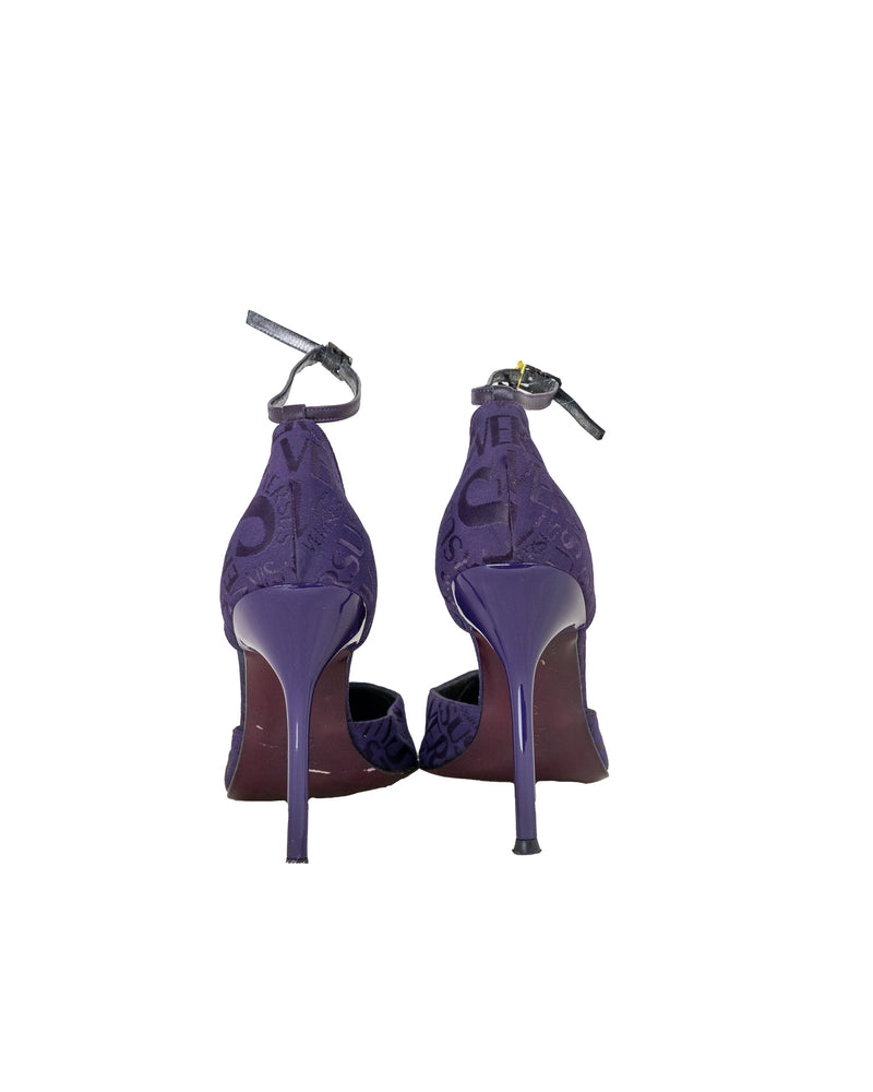 Versace Versus Monogram Purple Heels - size 39