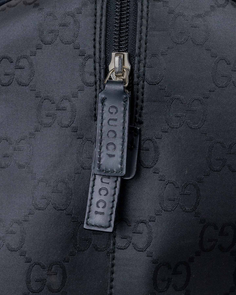Sac de week-end en nylon noir Gucci Boston Monogram Duffle 