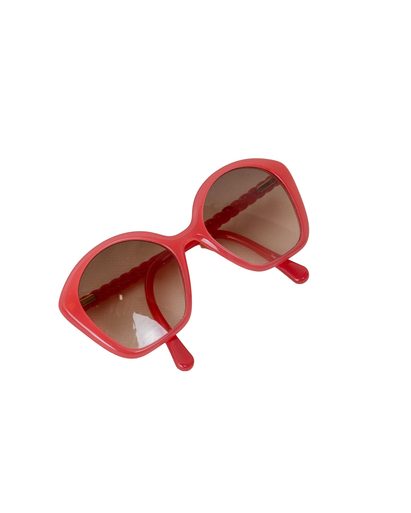 Óculos de sol rosa Chloé Kids com armação opala cereja brilhante 