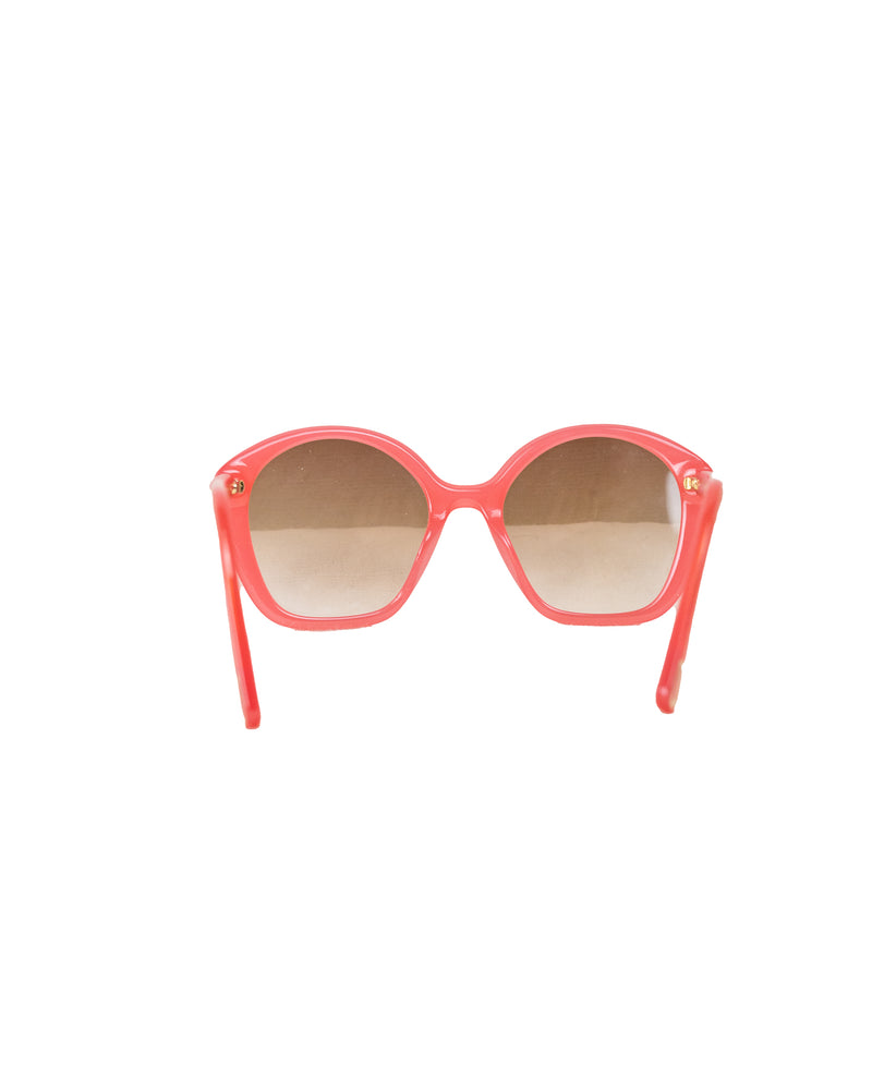 Chloé Kids Pink Sunglasses With Shiny Opal Cherry Frame