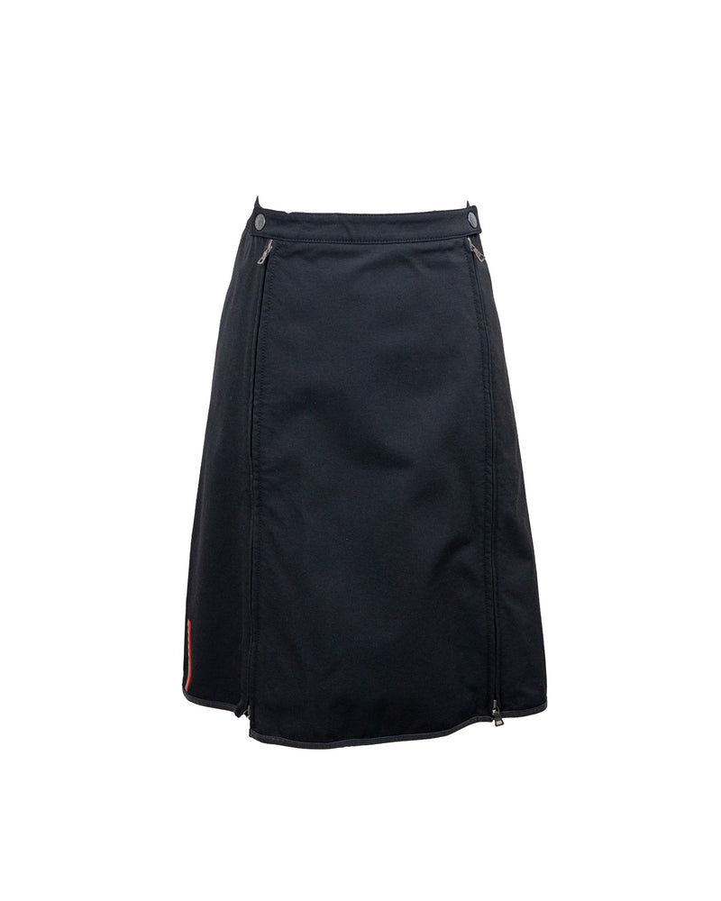 Prada Black Skirt With Zippers