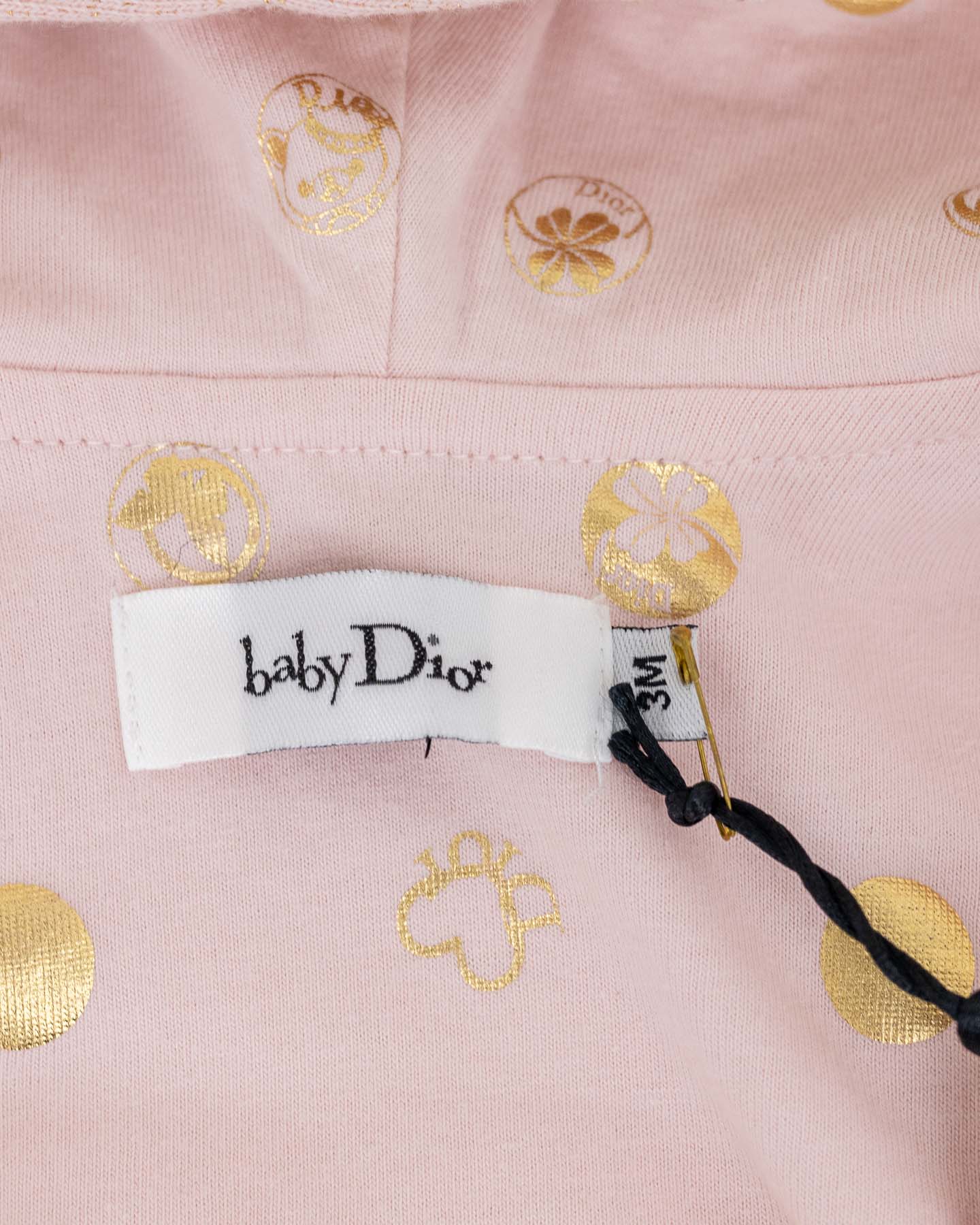 Baby Dior Veste rose avec logo 