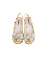 Prada Yellow Heels With Bow - size 38