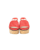 Jimmy Choo Red Deedee 80 Wedge Shoes - size 37