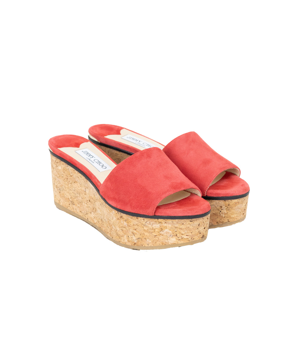 Jimmy Choo Chaussures compensées Deedee 80 rouges - taille 37 