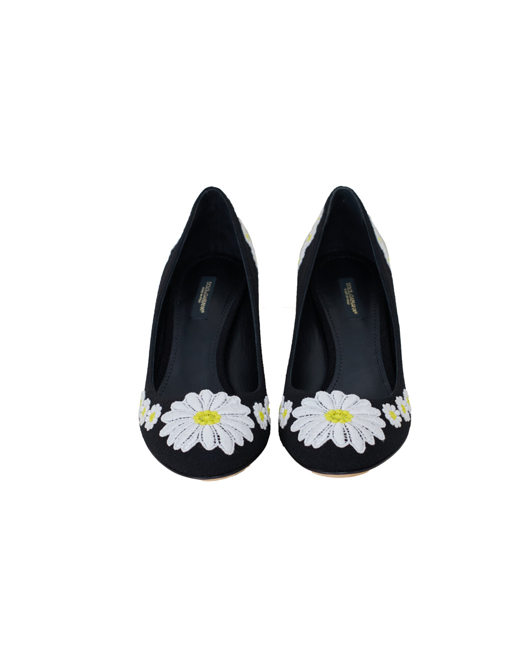 Salto com bordado floral Dolce&amp;Gabbana - tamanho 38,5