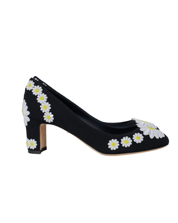 Salto com bordado floral Dolce&amp;Gabbana - tamanho 38,5