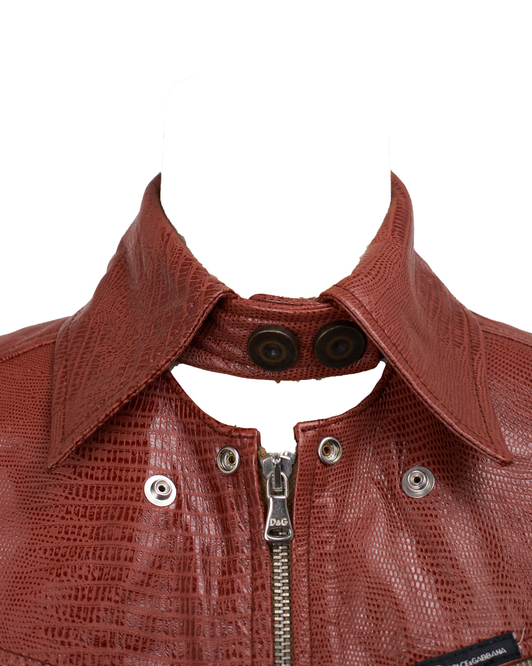 Dolce & Gabbana Textured Leather Jacket