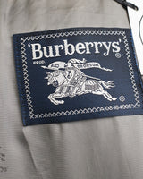 Burberry Dark Grey Leather Bomber Jacket