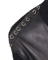 Paco Rabanne Leather Black Jacket